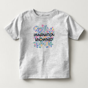 Camiseta Infantil Rabisco divertido formas vibrantes coloridas