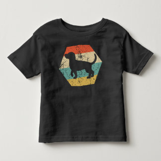 Camiseta Infantil Raça de Cachorro Beagle Hexágono Distress Retro