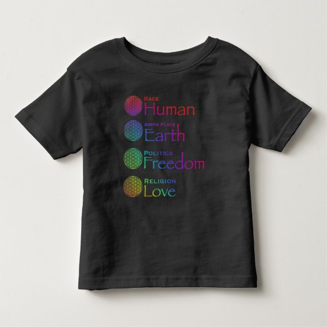 Camiseta Infantil Raça: Local do Homem: Política da Terra: Liberdade (Frente)