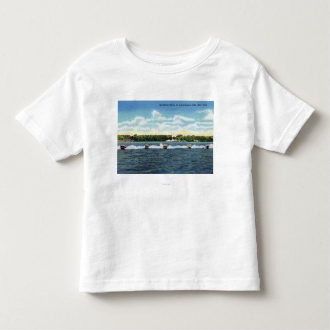 Camiseta Infantil Raças da lancha no lago (Frente)