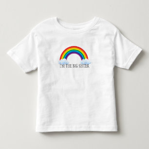 Camiseta Infantil Rainbow Big Sister – Adorável e 
