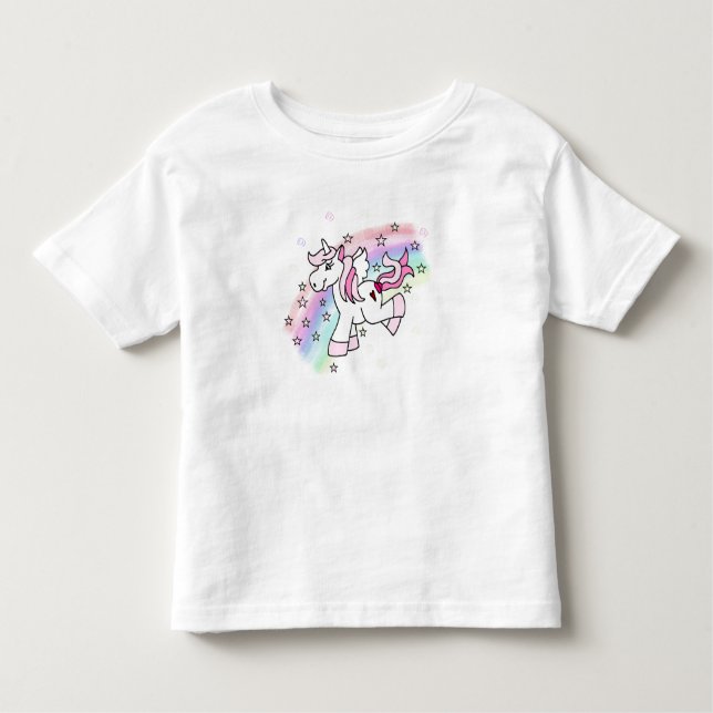 Camiseta Infantil Rainbow Unicorn (Frente)