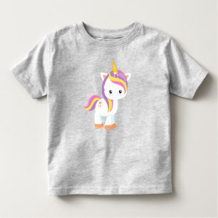 Camiseta Infantil Rainbow Unicorn, Magic Unicorn, Cute Unicorn, Star
