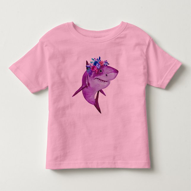 Camiseta Infantil Rainha de Tubarão (Frente)