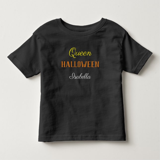 Camiseta Infantil Rainha Halloween Personalizada Toddler Baby T-Shir (Frente)