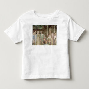 Camiseta Infantil Rainha Theodolinda e papa Gregory o excelente