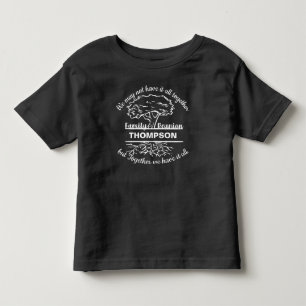 Camiseta Infantil  Raízes da Árvore de Reunião da Família de Nom
