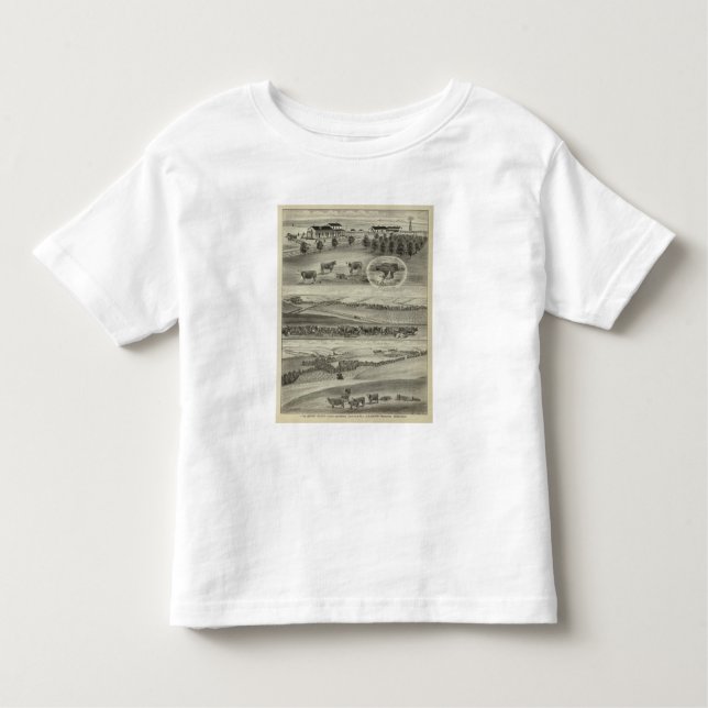 Camiseta Infantil Rancho da baga, perseguição e condados de Morris, (Frente)