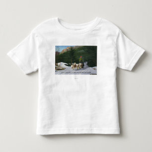 Camiseta Infantil Rancho do cão Eskimo de Ed Clark, Dogsledding
