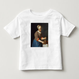 Camiseta Infantil Rapariga com um pilão e um almofariz