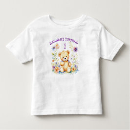 Camiseta Infantil Rapariga de aniversário personalizada