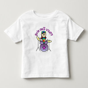 Camiseta Infantil Rapariga de Baterista Leve