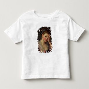 Camiseta Infantil Rapariga jovem com Rosa