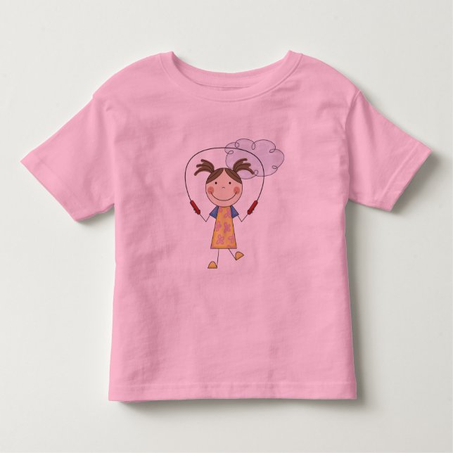 Camiseta Infantil Rapariga Jumping T-shirts e presentes (Frente)
