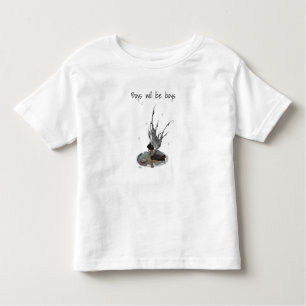 Camiseta Infantil Rapaz Chuva Fada com Camisa-T do Sapo Toddler Boy
