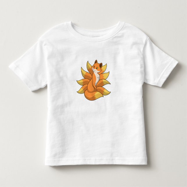 Camiseta Infantil Raposa com 9 coroas de raposa (Frente)