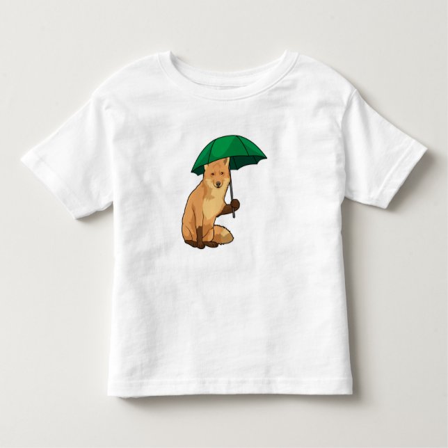 Camiseta Infantil Raposa com guarda-chuva (Frente)