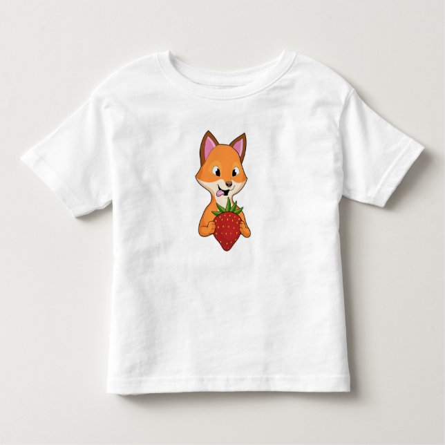 Camiseta Infantil Raposa com Morango (Frente)
