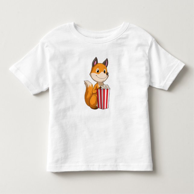 Camiseta Infantil Raposa com pipoca (Frente)