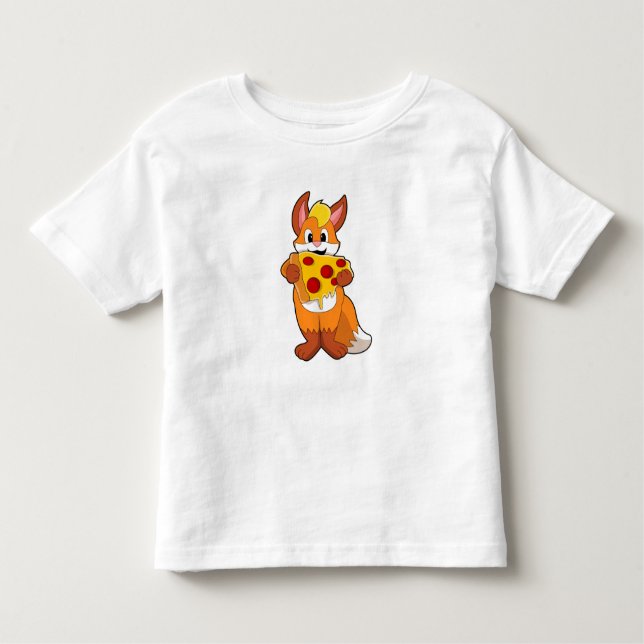 Camiseta Infantil Raposa com Pizza (Frente)