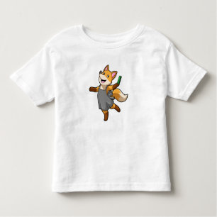 Camiseta Infantil Raposa como cabeceira com tesoura