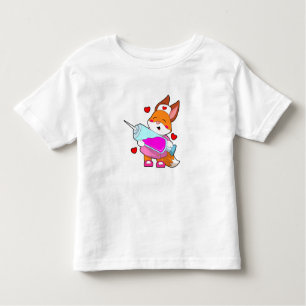 Camiseta Infantil Raposa como Enfermeira com Seringa