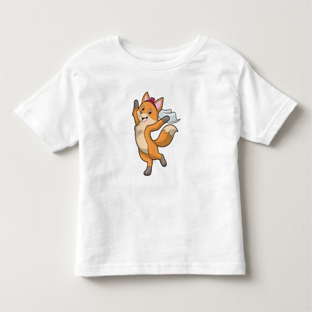 Camiseta Infantil Raposa como Noiva com Véu e Coração (Frente)