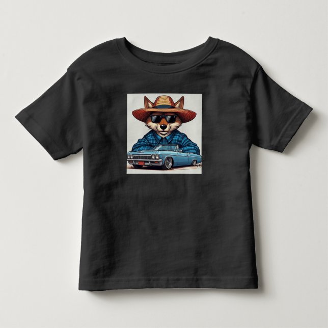Camiseta Infantil Raposa Lowrider (Frente)