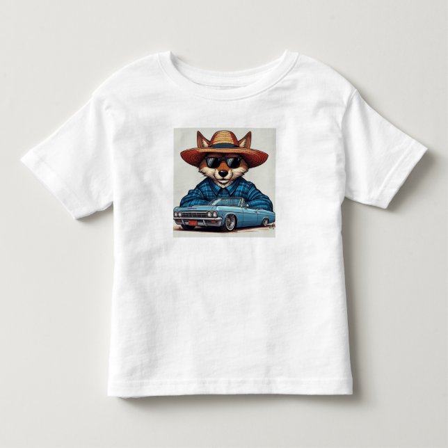 Camiseta Infantil Raposa Lowrider (Frente)