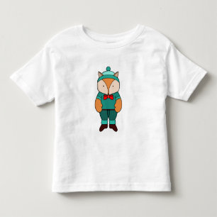Camiseta Infantil Raposa verde branca