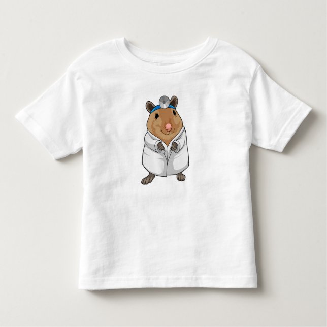 Camiseta Infantil Rat as Doctor with Doctor's coat (Frente)
