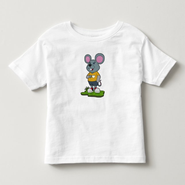 Camiseta Infantil Rato com xícara de café (Frente)