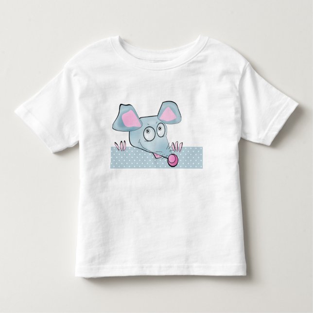 Camiseta Infantil Rato de desenho animado bonito Crianças do símbolo (Frente)