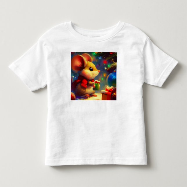 Camiseta Infantil Rato de Natal 2 (Frente)