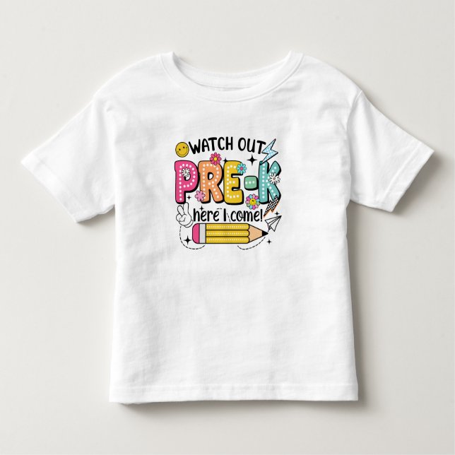 Camiseta Infantil Ready for Pre-K Adventure! (Frente)