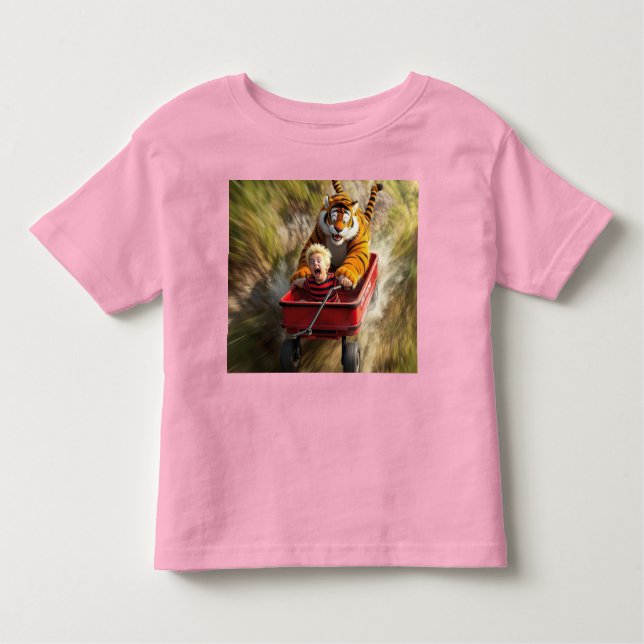 Camiseta Infantil Realistic Calvin and Hobbes Toddler Tee (Frente)