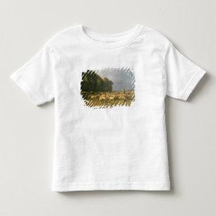 Camiseta Infantil Rebanho dos carneiros em uma paisagem