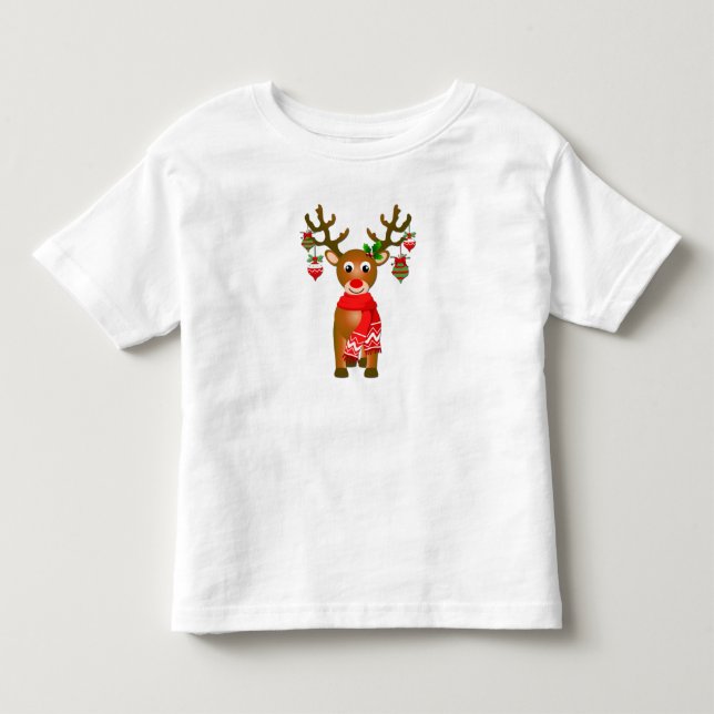 Camiseta Infantil Rebelde Cuta Com Enfeites de natal (Frente)