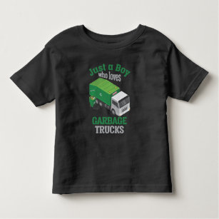 Camiseta Infantil Reciclagem Legal de Garbage Truck amando Boy Toddl