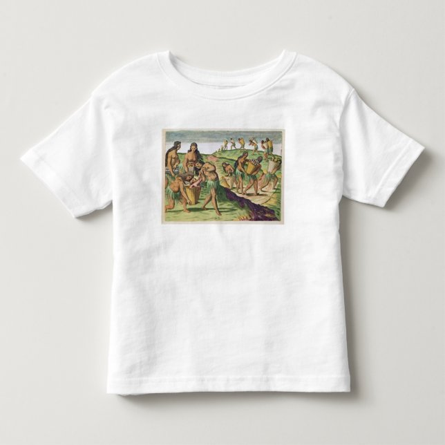Camiseta Infantil Recolhendo a comida para o Storehouse comunal (Frente)