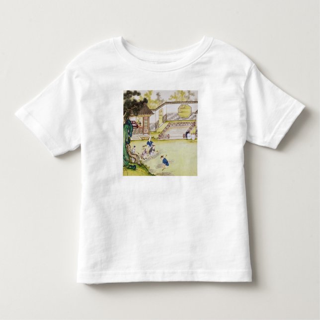Camiseta Infantil Recolhendo o bambu para fazer o papel (Frente)