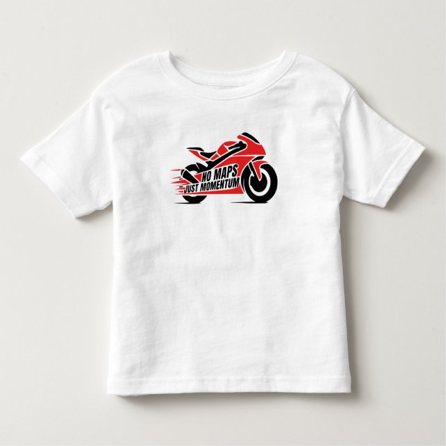 Camiseta Infantil Red Black Sport Motorcycle  (Frente)