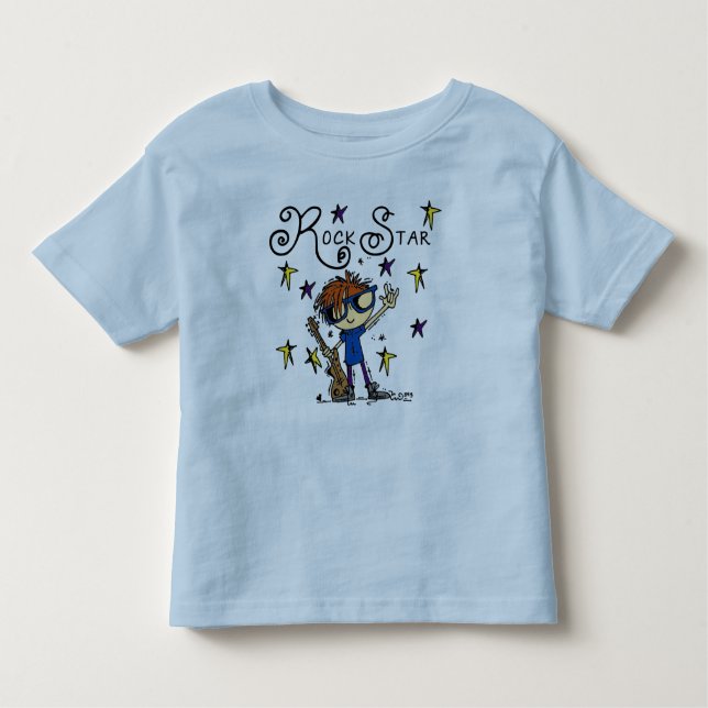 Camiseta Infantil Red Boy Rock Star (Frente)