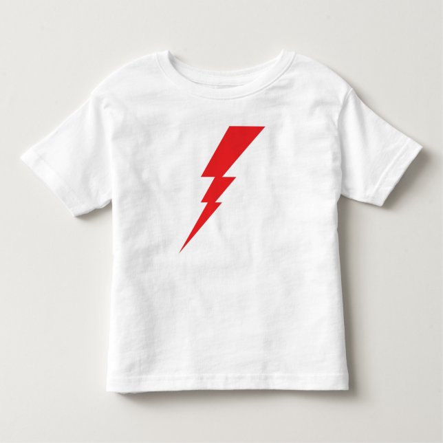 Camiseta Infantil Red Flash Lightning Bolt (Frente)