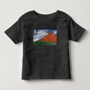 Camiseta Infantil Red Fuji, Aka Fujiyama Volcano Katsushika Hokusai