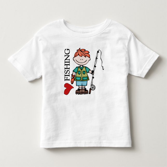 Camiseta Infantil Red Hair Boy I Love Fisheries (Frente)