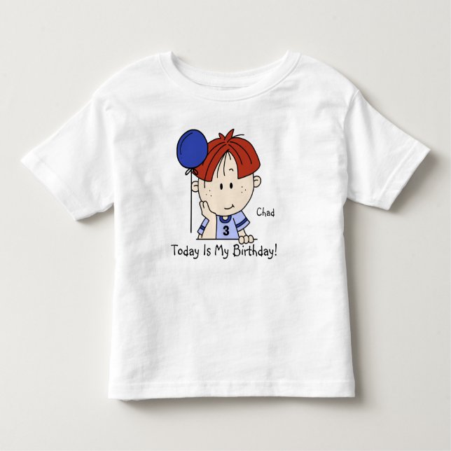 Camiseta Infantil Red-head Boy Personalizado Com T-shirt De Aniversá (Frente)