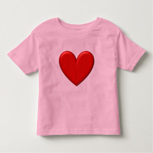 Camiseta Infantil Red Puffy Heart