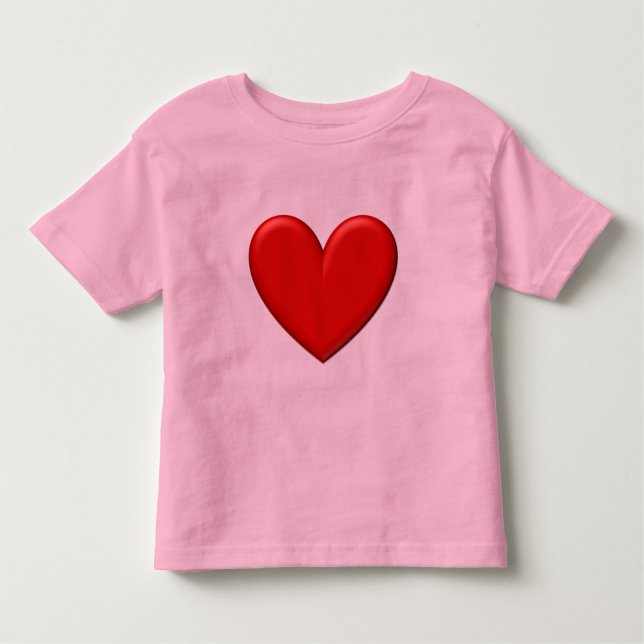 Camiseta Infantil Red Puffy Heart (Frente)