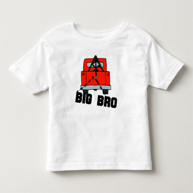 Camiseta Infantil Red Tow Truck Big Bro (Frente)